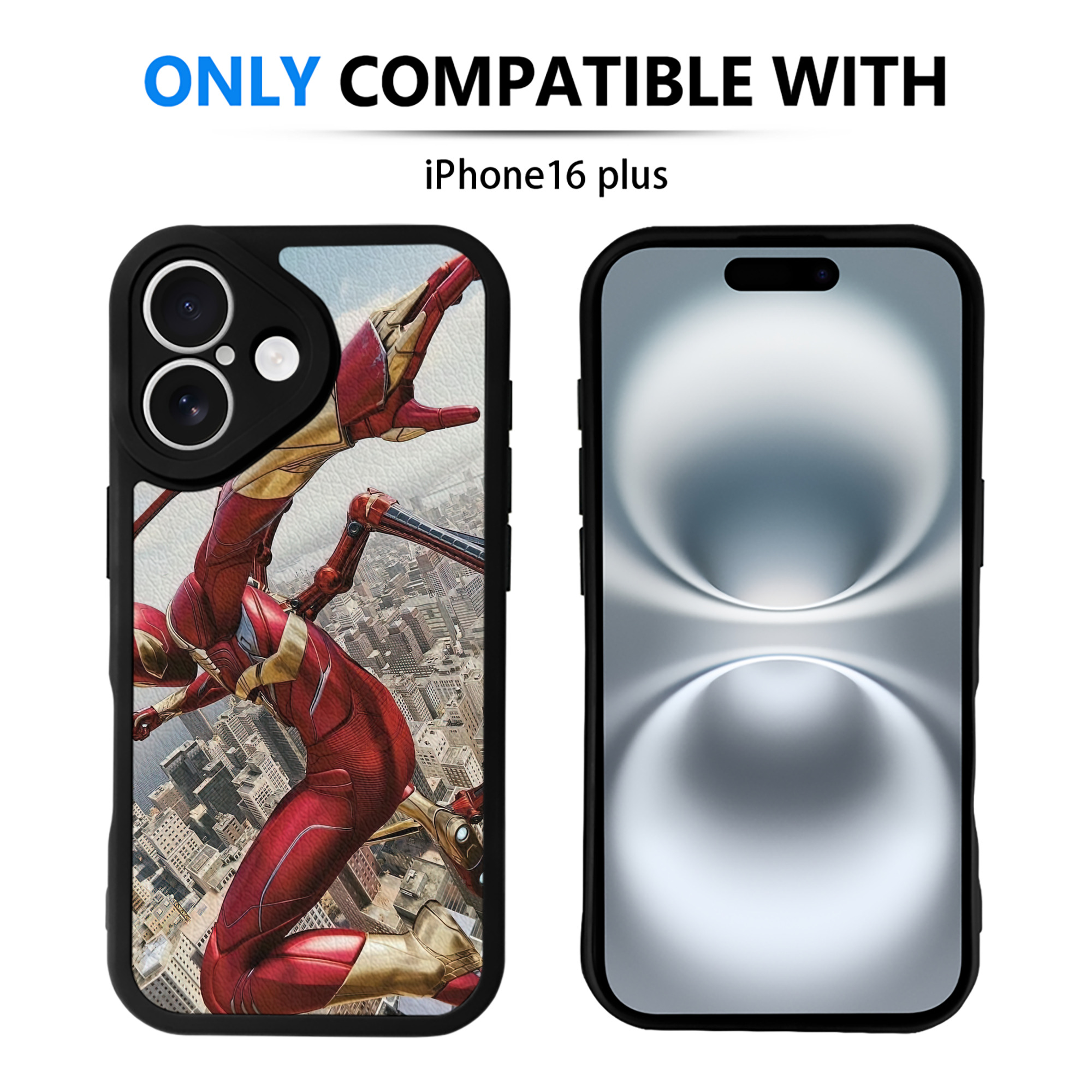 Spider Man スパイダーマン 【iPhone 16シリーズ対応】シリコンスマホケース（レザー調） 材質：シリコン